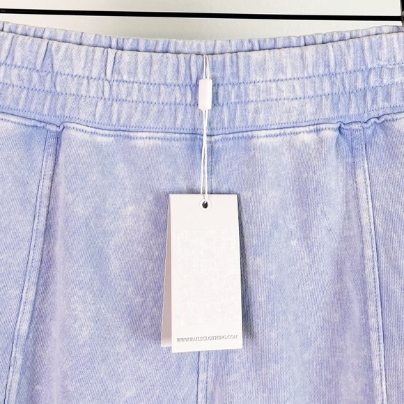 NWT Rails Makena Pull On Cotton Shorts in Powder Blue Acid Wash - Picture 5 of 8